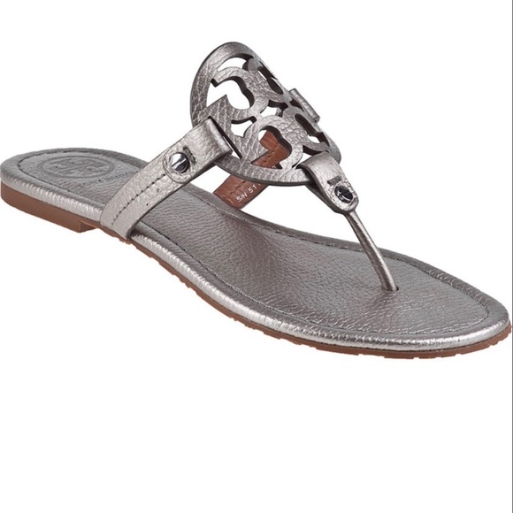 silver miller sandals